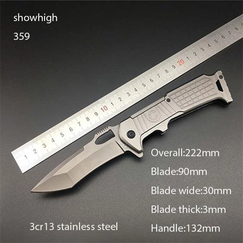folding knife with metal handle 359