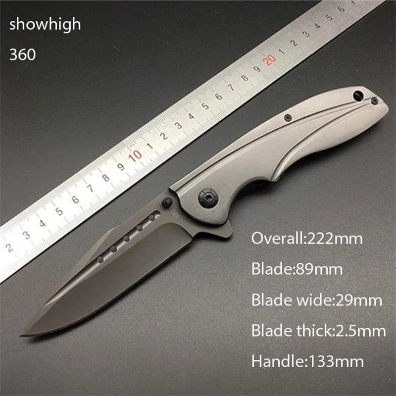 folding knife with metal handle 360