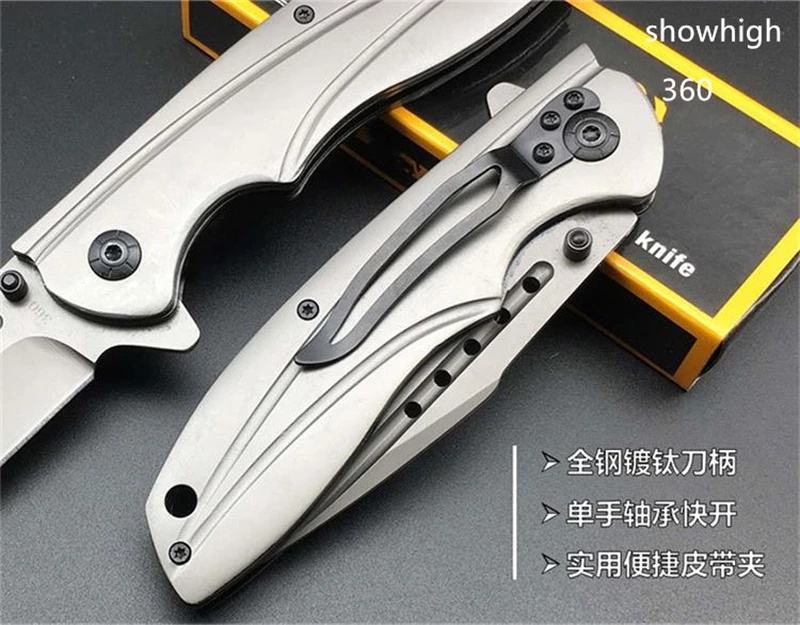folding knife with metal handle 360