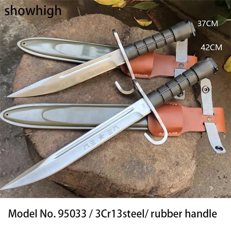 stainless steel knife with rubber handle 95033