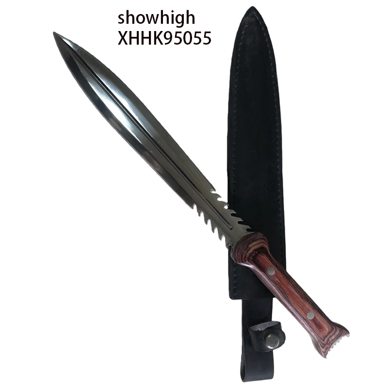 hunting knife with wood handle 95055