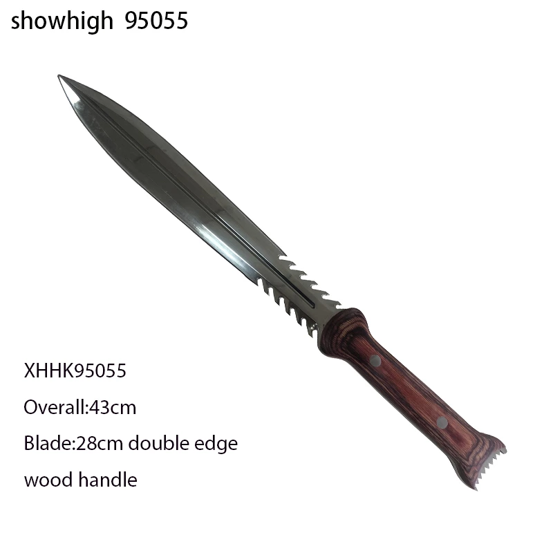 hunting knife with wood handle 95055