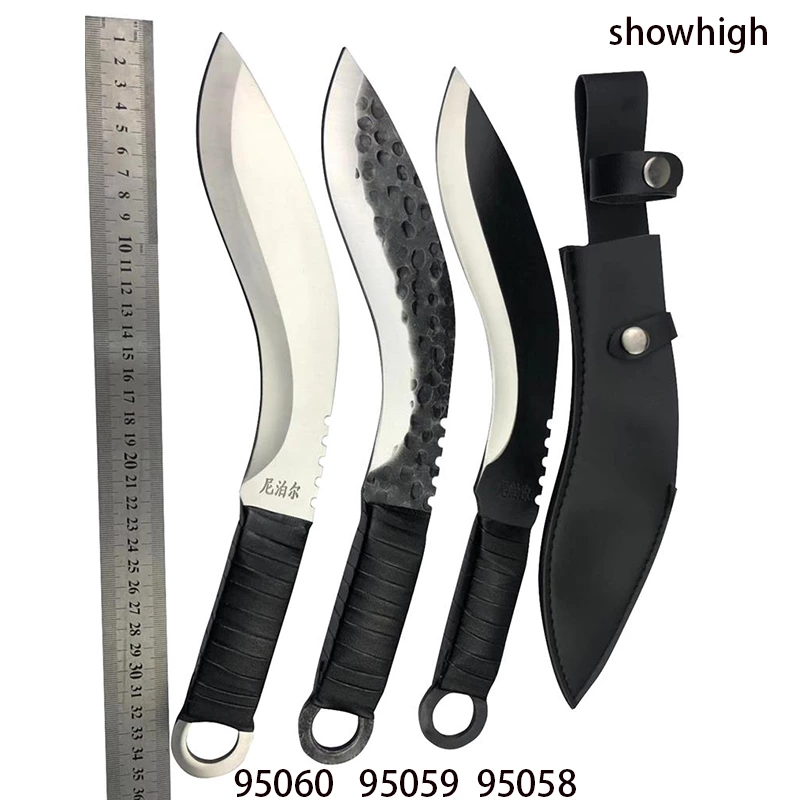 khukuri knife with leather wrapping handle 95058-60