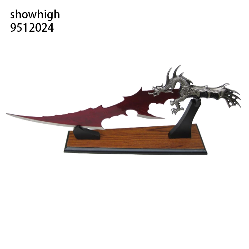 Decorative dragon knife with red blade 9512024