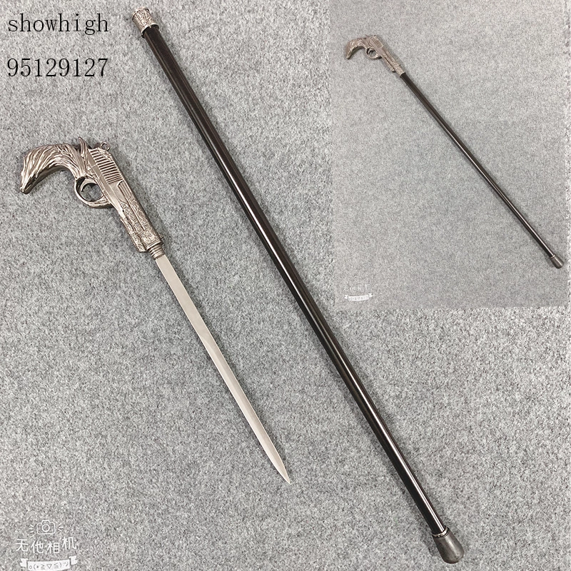 walking cane sword with metal gun handle 95129127