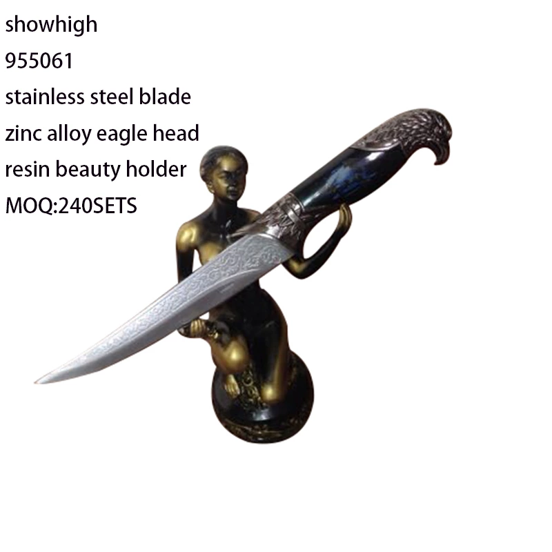 decorative eagle knife with resin beauty holder 955061
