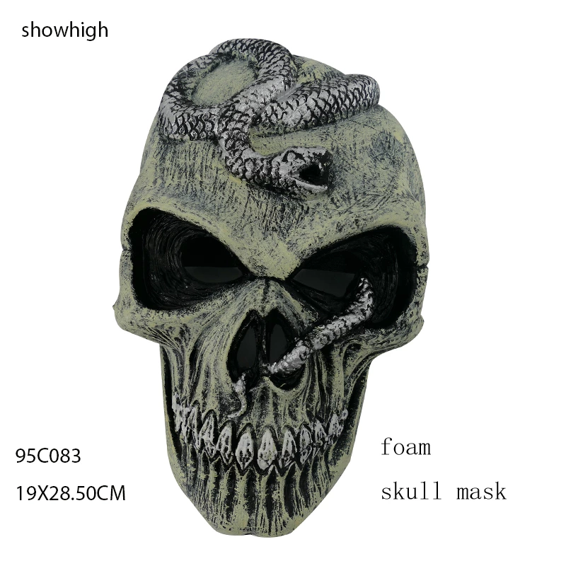 pu foam skull and snake mask 95C083
