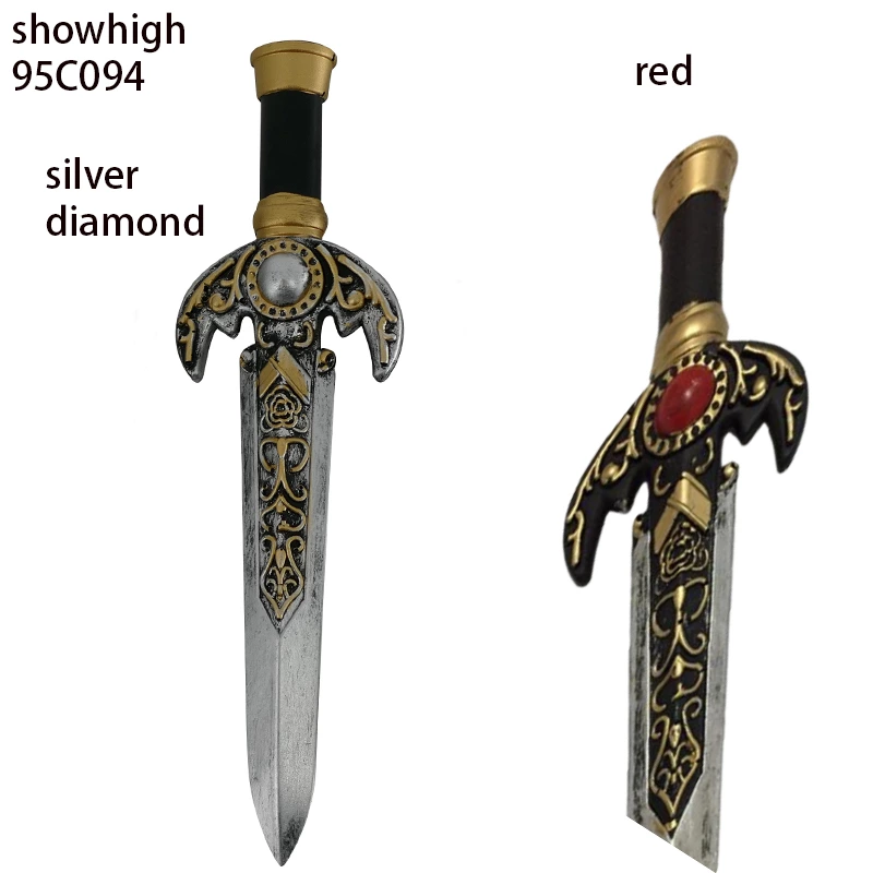 pu foam silver diamond dagger toy  95C094