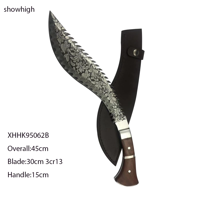 khukuri knife with serrated back 95062