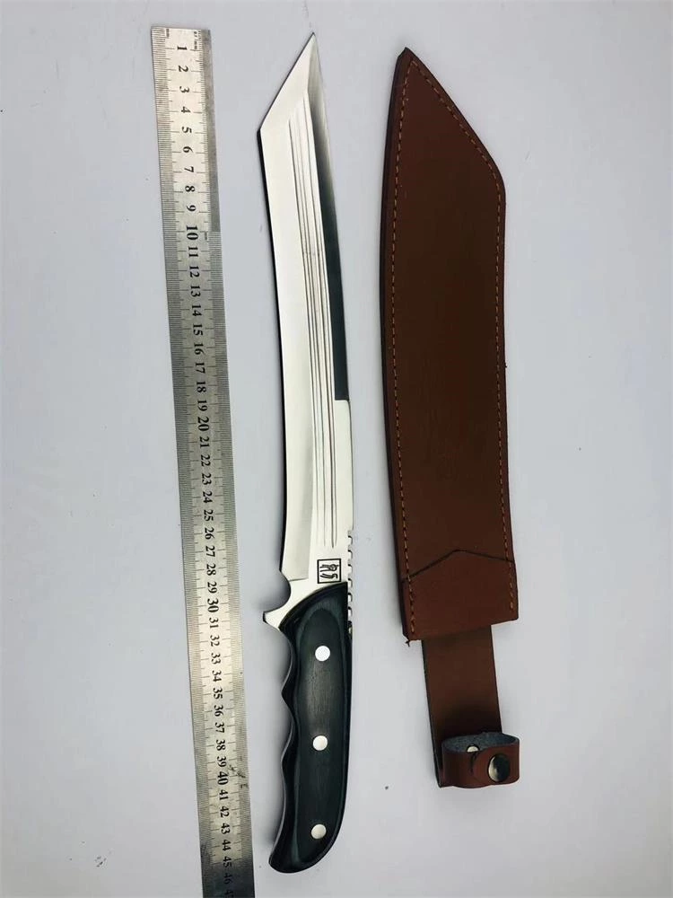 hunting knife with wood handle 95067