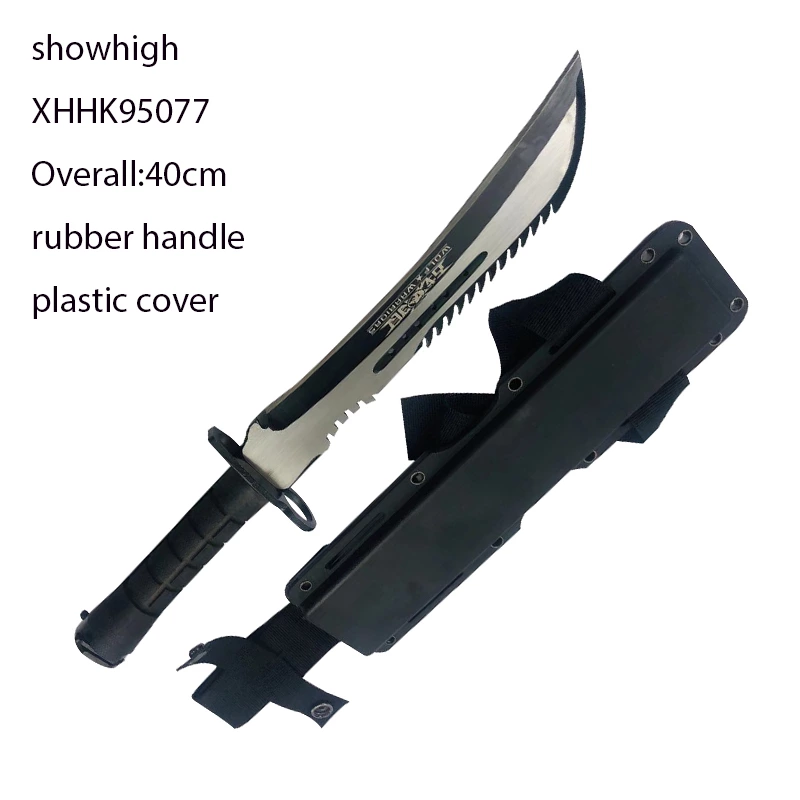 wolf warriors multifunctional knife with rubber handle 95077