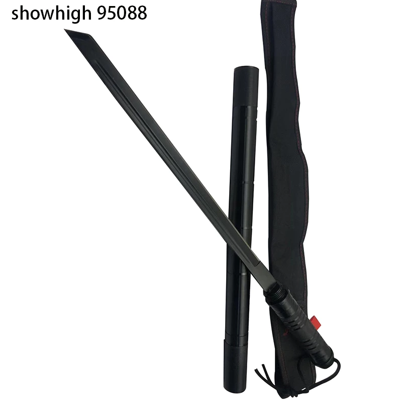 black knife with metal handle 95088