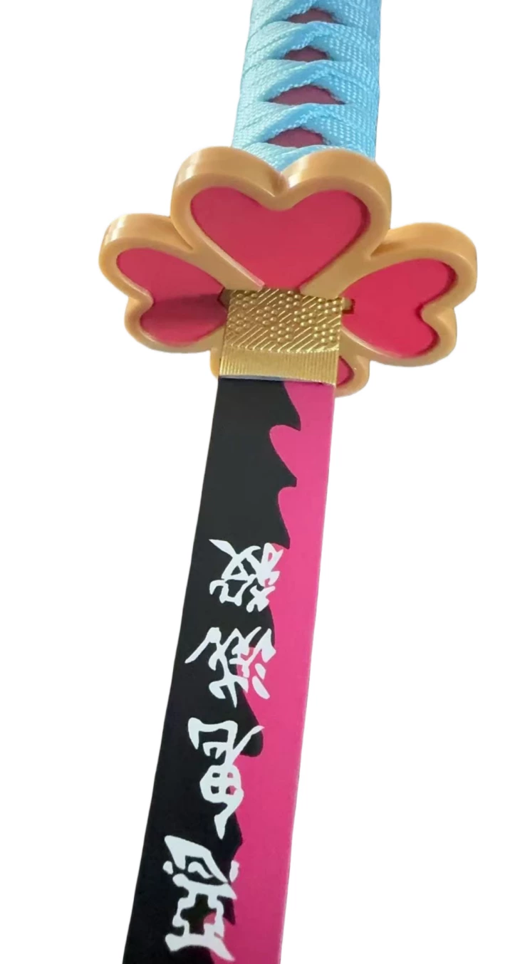 Demon slayer kanroji mitsuri stainless steel flexible nylon  Led bamboo sword ZK005