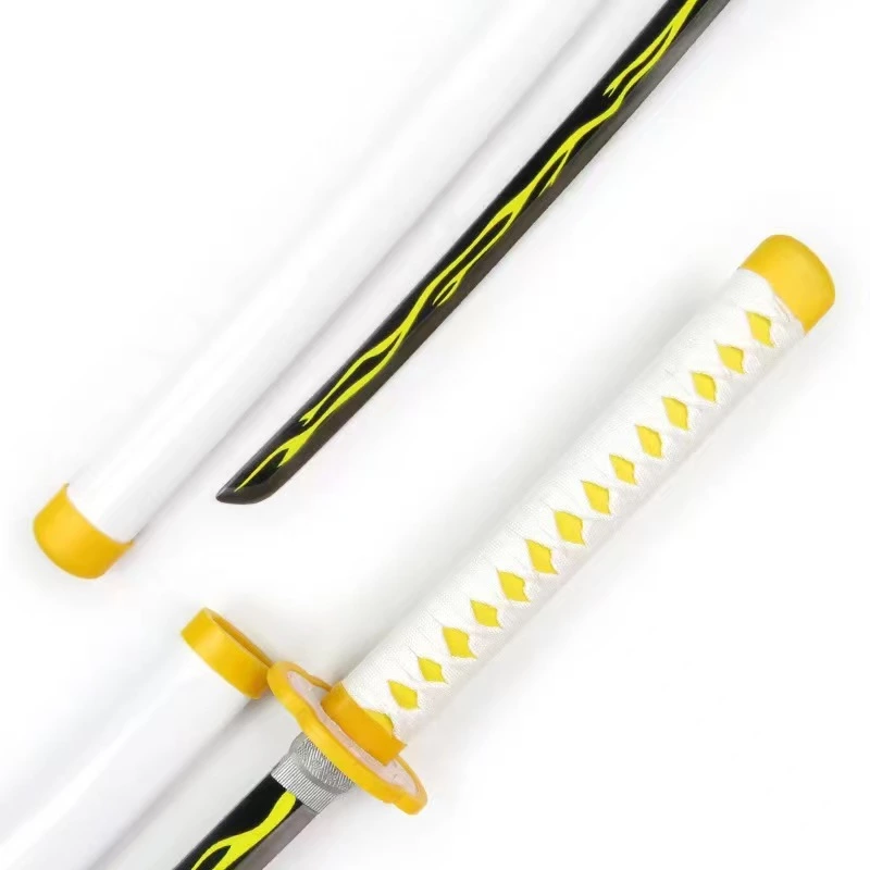Demon slayer Zenitsu Agatsuma stainless steel flexible nylon Led bamboo sword ZK009