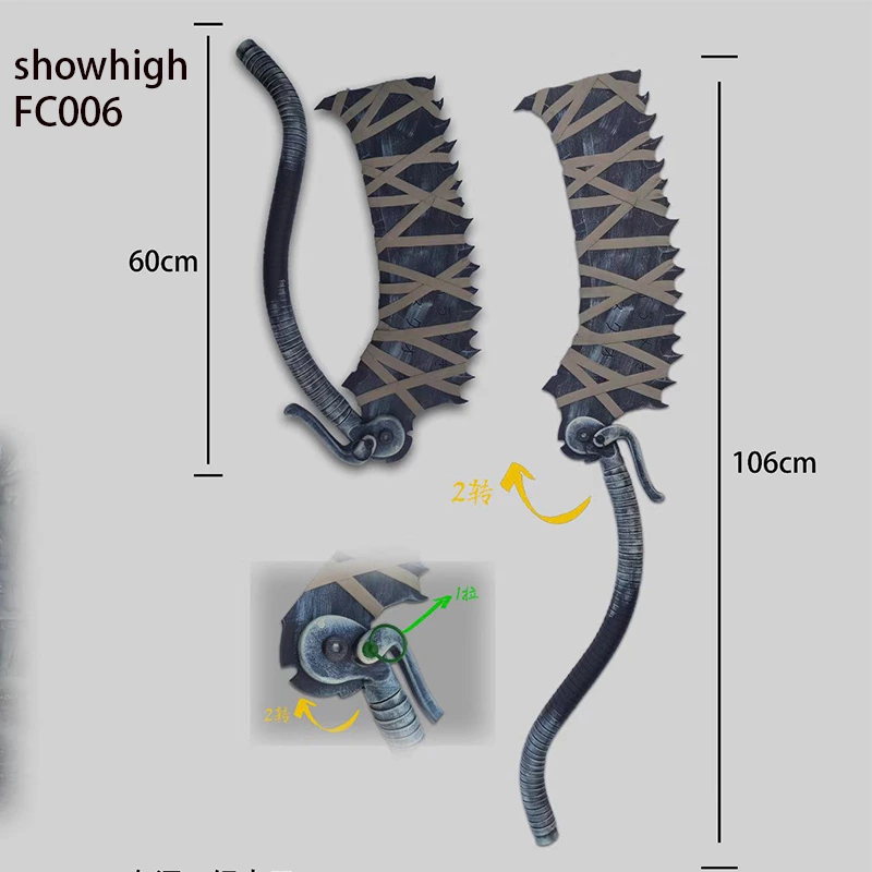 stainless steel bloodborne  saw cleaver  FC006