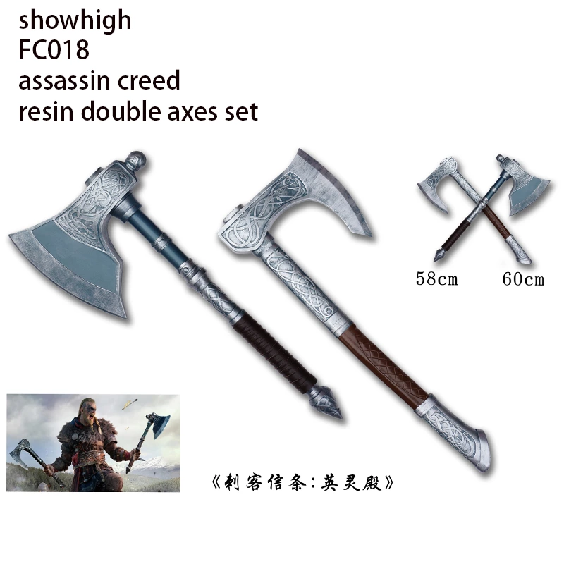 assassin creed resin double axes set FC018