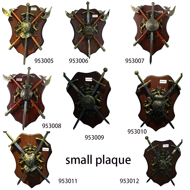 two mini mediebal  swords with small plaque 953001