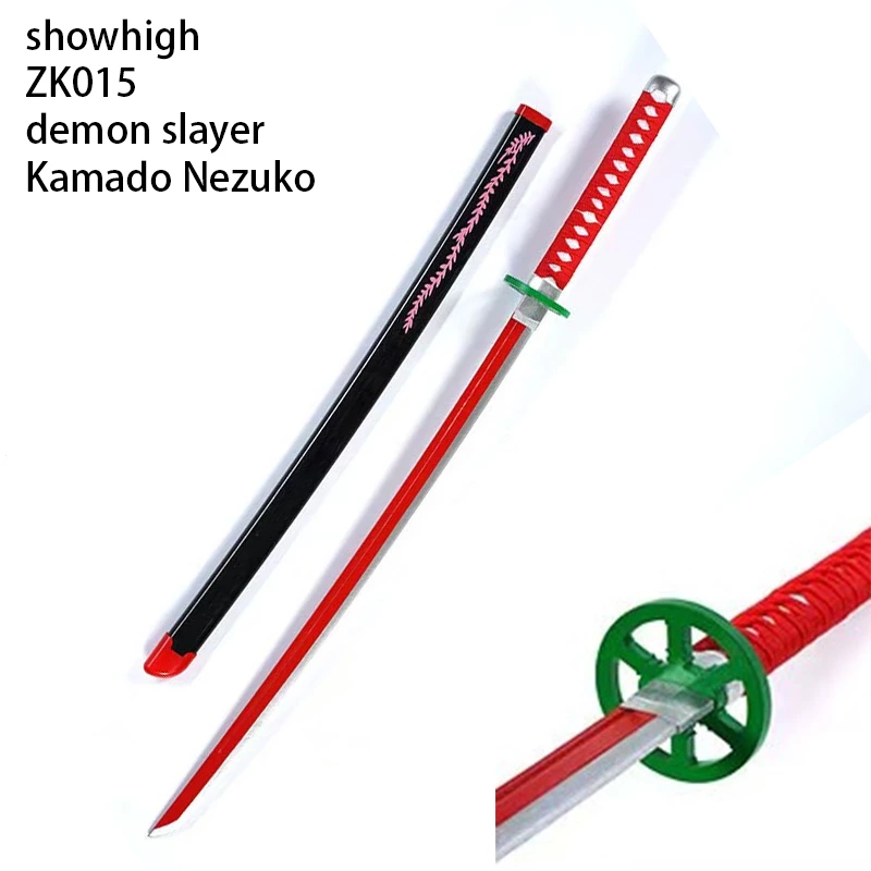 Demon slayer kamado nezuko  stainless steel flexible nylon Led bamboo sword ZK015