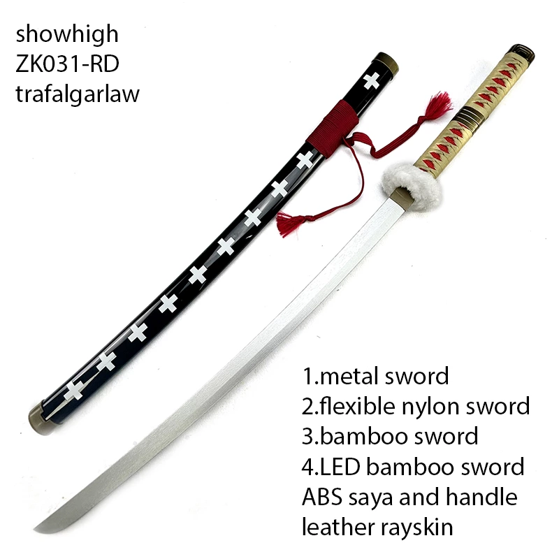 One Piece Roronoa Zoro trafalgarlaw	stainless steel flexbile nylon led bamboo sword ZK031