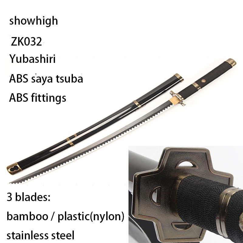 One Piece Roronoa Zoro Yubashiri stainless steel flexible nylon LED bamboo sword