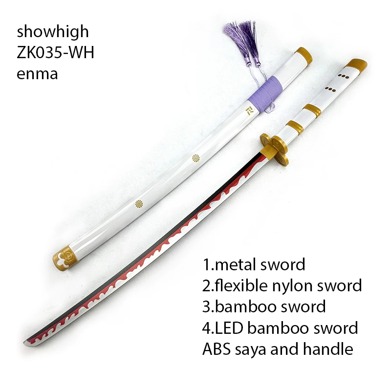 ONE PIECE enma stainless steel flexible nylon LED bamboo sword ZK035