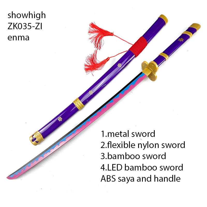 ONE PIECE enma stainless steel flexible nylon LED bamboo sword ZK035